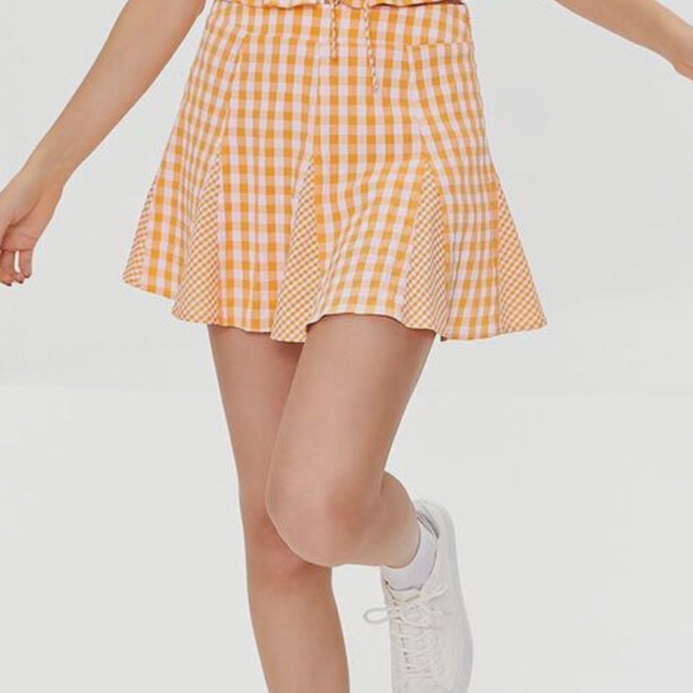 F21 Mixed Plaid Mini Skirt